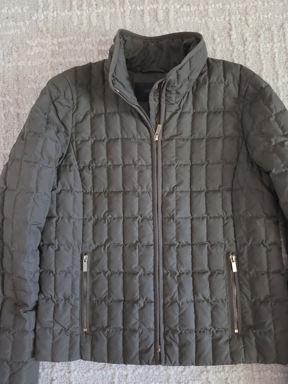 J. Crew Women's Quilted Jacket - Greenish-Gray, Small